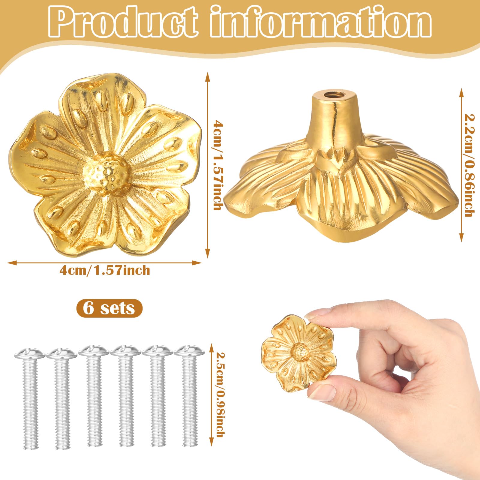 slim fit dress slacks Cabinet Pulls Gold Pulls Brushed Brass Flower Knob for Kitchen — Goldenwarm