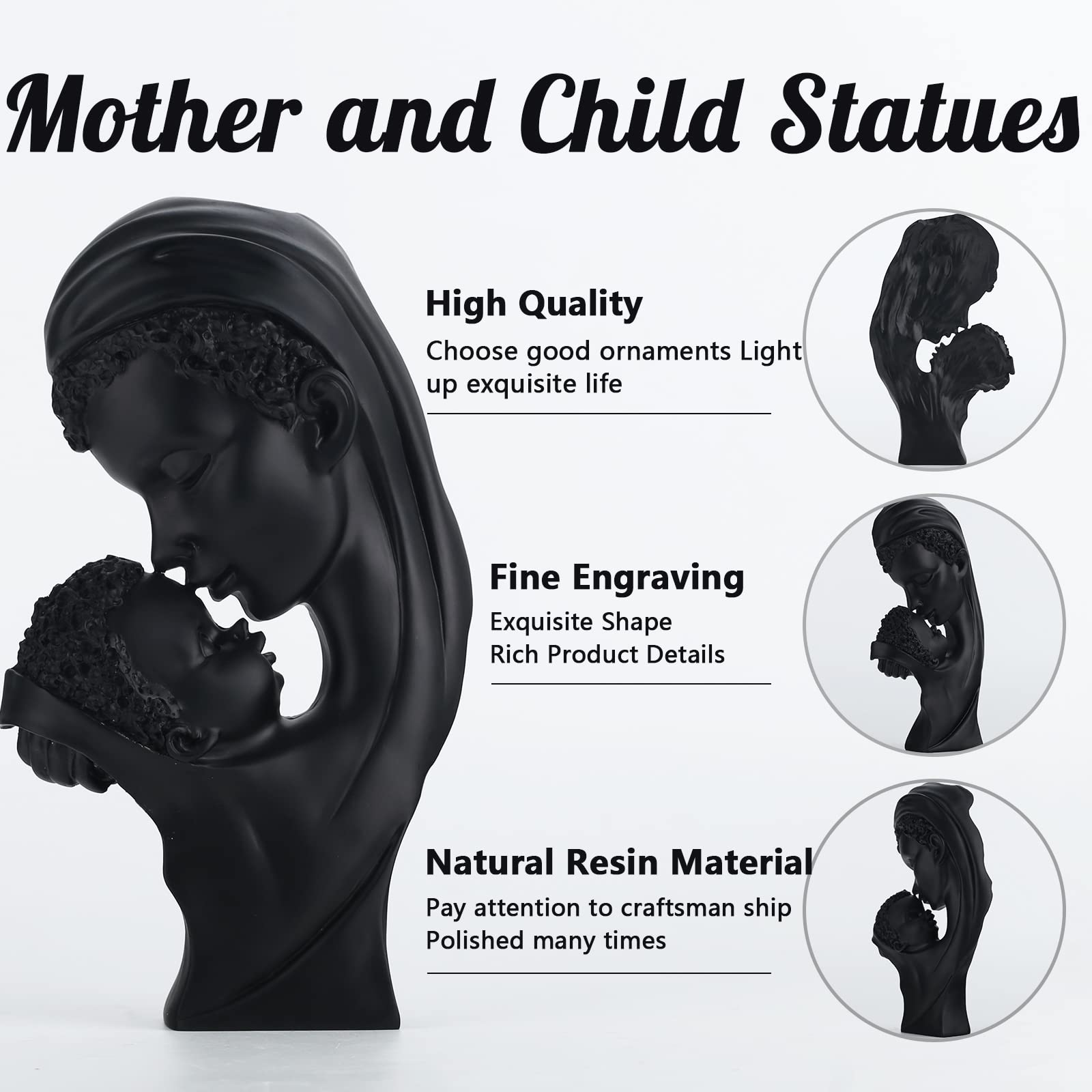 Home Decor Accents African American Bust Sculpture, Black African Women  Bust Statue Modern African Statues For Women, image size:1600x1600