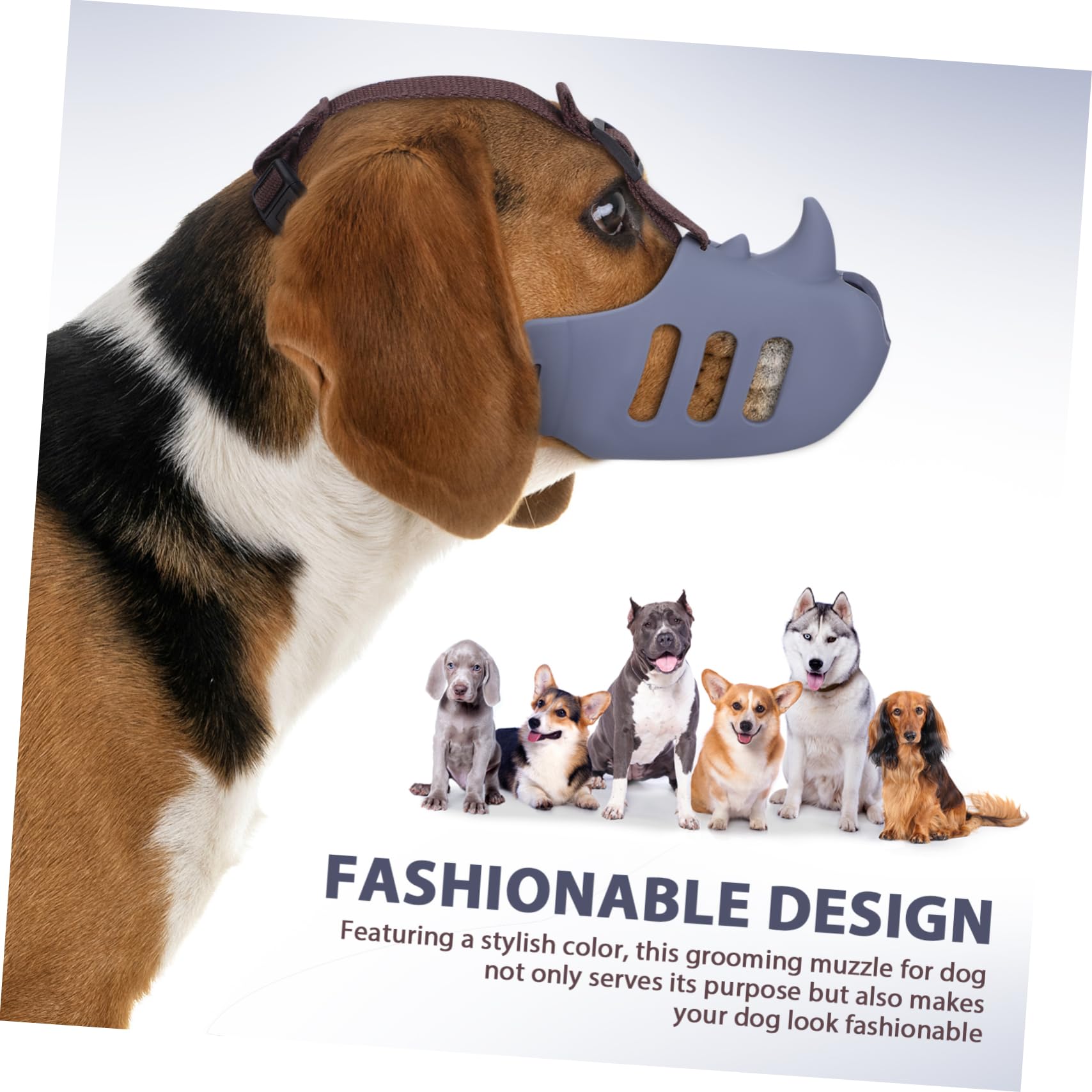 Toddmomy 3 Pezzi Museruola Cane in Silicone per Cani Medi e Grandi, Previene Morso e Abbaio, Design Traspirante e Colore alla Moda per Uso Quotidiano