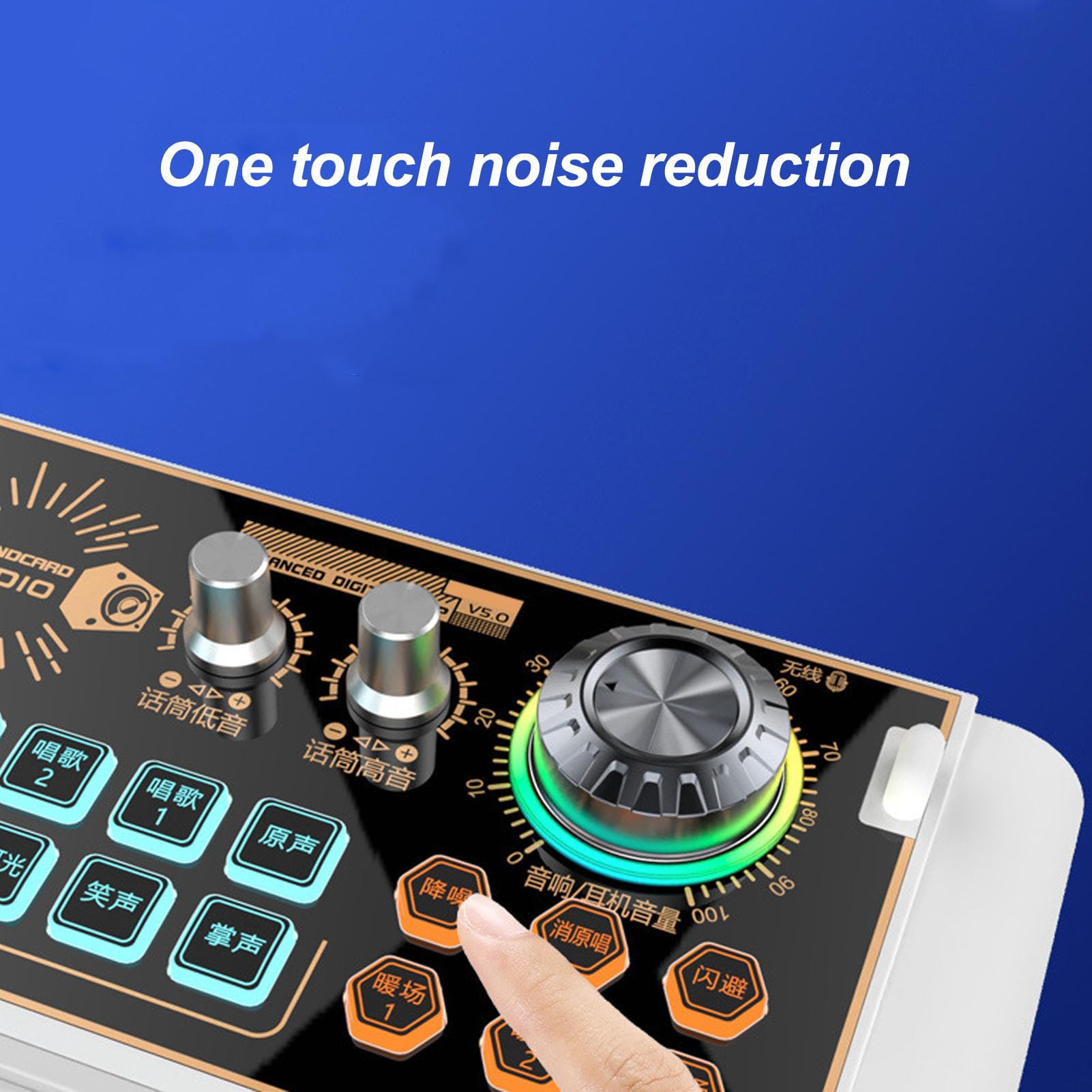 Yunir Pacchetto Attrezzatura Podcast, Kit Scheda Audio Karaoke Ricarica Tipo C, Altoparlante Bluetooth, Microfono Podcast per Wireless con Scheda Mixer Audio per Telefono PC1, per