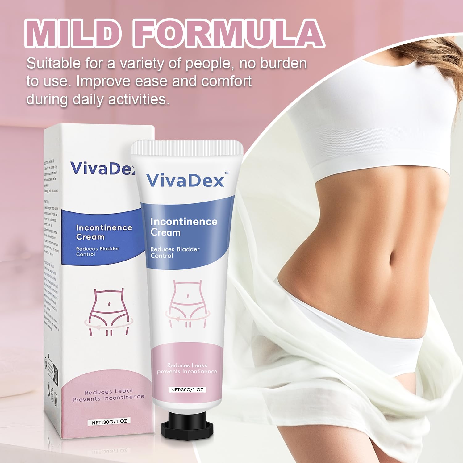 Cream Incontinence for Women, Skin Protectant Moisture Barrier, Gentle Soothing Lightweight Non-Greasy Daily Intimate Skin Care (1PCS)