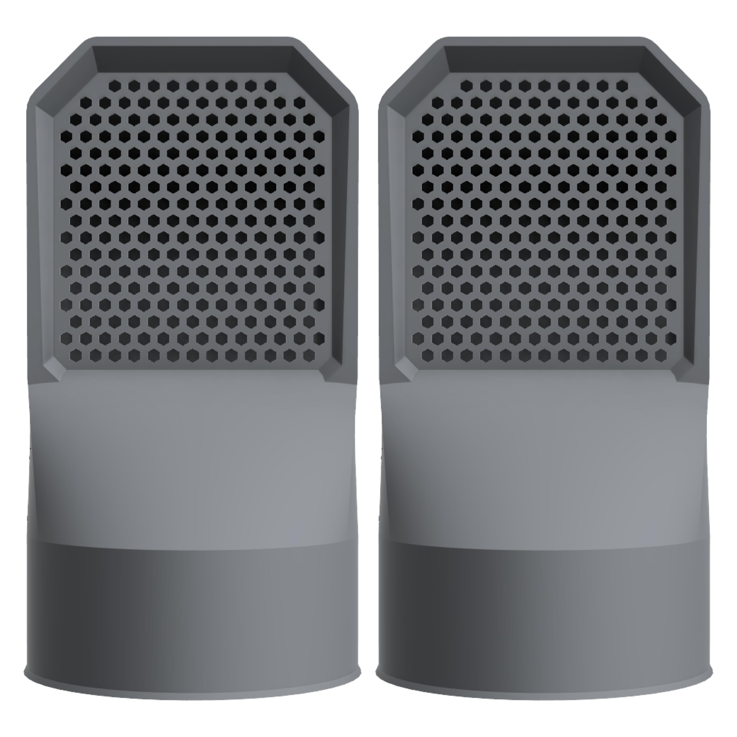 Grille d’aération vide sanitaire Ø100 mm (Lot de 2) - Ventilation PVC anti-humidité, anti-nuisibles, pour sous-sol, cave et extérieur (Gris Anthracite)