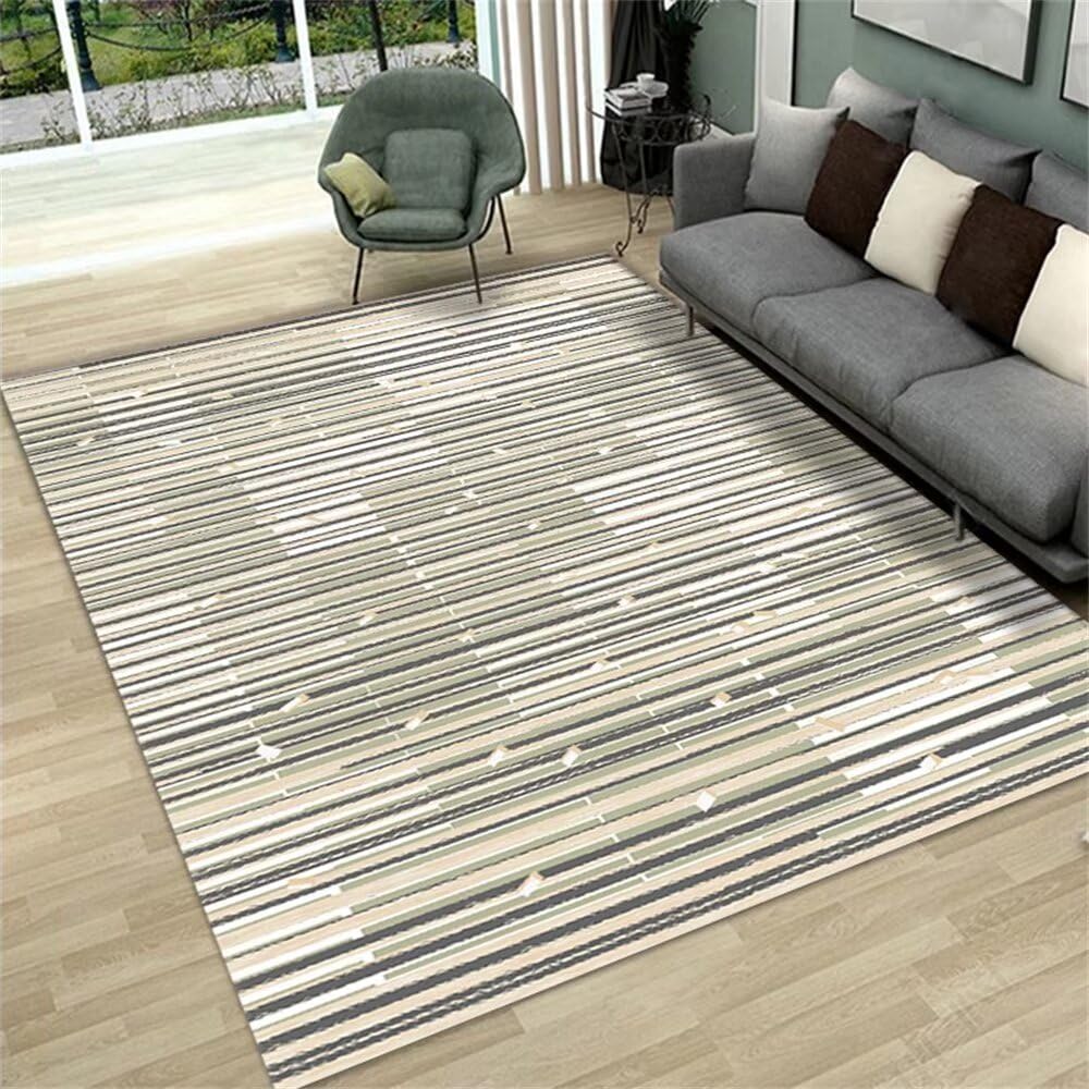 Tapis chambre enfants 100x200cm lavable et gris anti-tache pour espace jeu