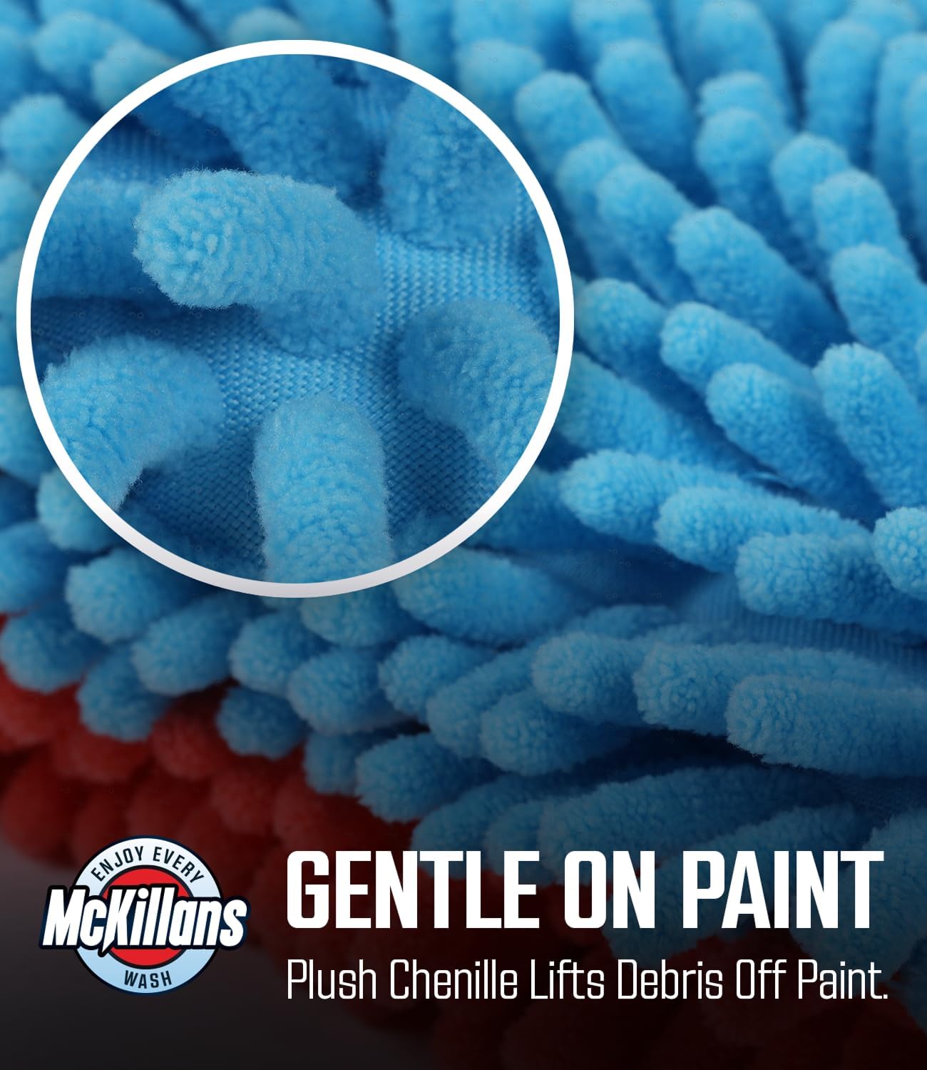 McKillans® Almohadilla de Lavado de Coche de Doble Color, Paquete de 2, sin arañazos, 10 x 10 Pulgadas, Correa de muñeca, Esponja de Microfibra de felpilla Suave, Almohadilla de Lavado de Coche