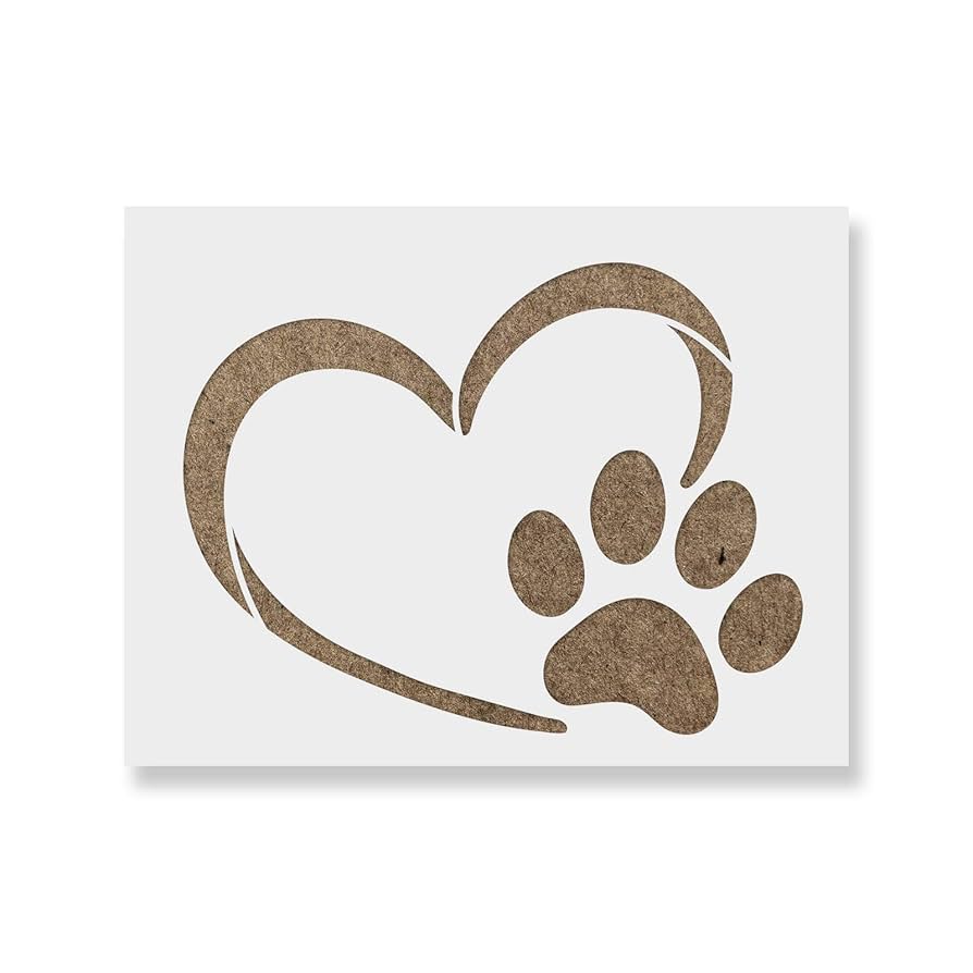 Amazon.com: Heart Paw Stencil - Love & Paw Print Designs amazon-com-heart-paw-stencil-love-paw-print-designs