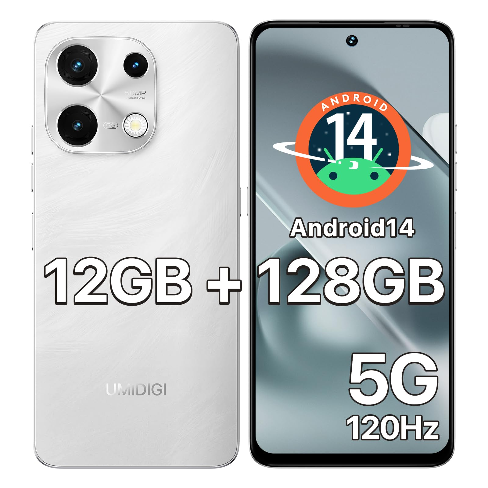 Amazon | UMIDIGI Note 100 5G 120Hzスマホ Android 14 simフリー 12GB