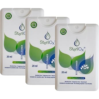 3 x 20ml Mini Spray for Hands and Items Travel Alcohol Free
