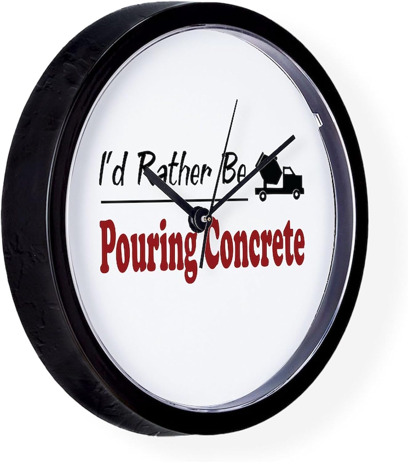 CafePress Rather Be Pouring Concrete 10" Wall Clock for Livingroom, Kitchen, or Office