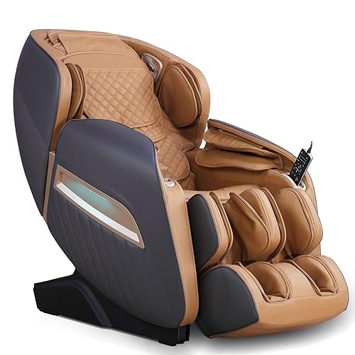 Aspria Massagesessel mit Aufbauservice, Massagestuhl Zero-Gravity für Ganzkörpermassage, Shiatsu Relaxsessel mit Wärmefunktion, 5 Massagetechniken, 12 Programmen, USB, Bluetooth, Für Zuhause und Büro - Braun mit Aufbauservice