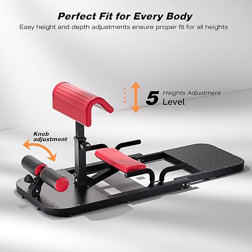 Miniatura 9 de seanleecore Multi-Function Deep Sissy Squat Machine Home Gym Hip Thrust Machine Booty Sprout Home Workout Equipment for Women  Men Blanco