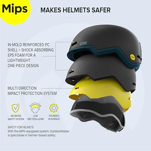 Miniatura 2 de OutdoorMaster Diamond MIPS - Casco de esquí, casco deportivo de nieve y snowboard para hombres, mujeres y jóvenes