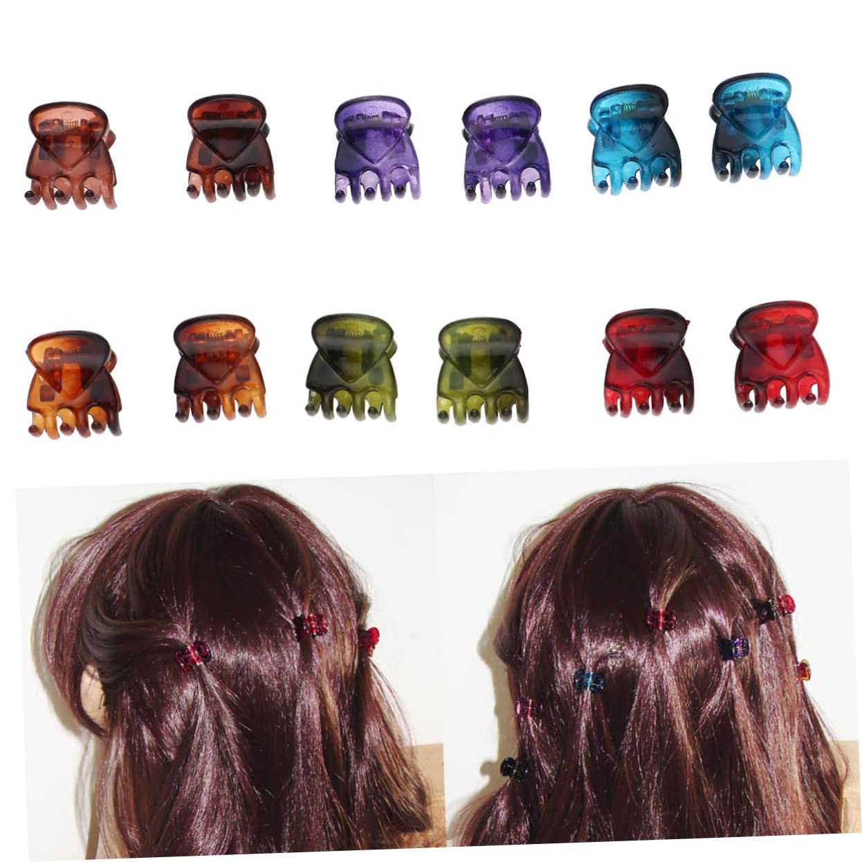 Didiseaon 144pezzi Mini Hair Claws Per e Piccole Per Antiscivolo Per Acconciature e Decorazioni