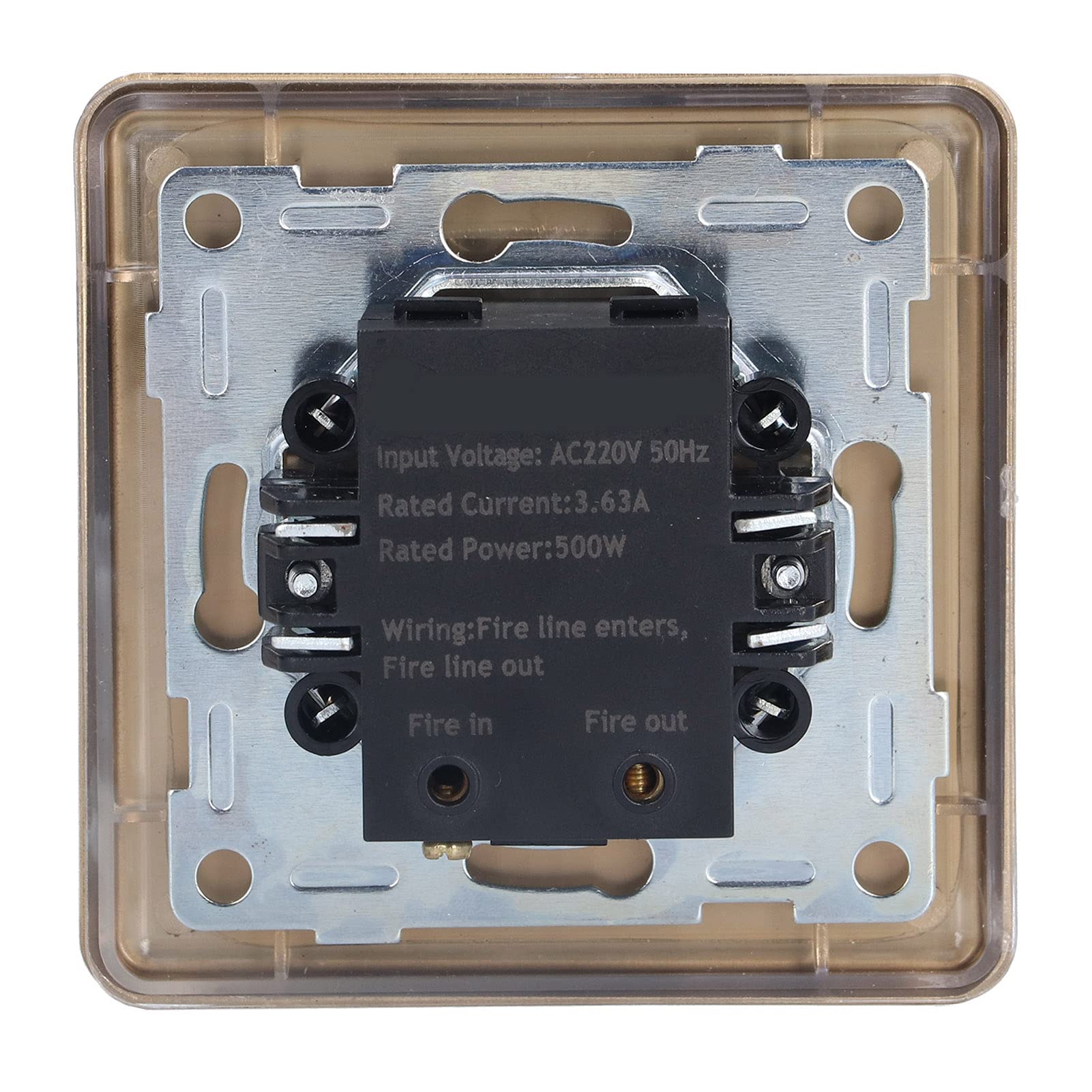 Gradateur de Lumière en Acier Inoxydable Doré Résistant aux Rayures Interrupteur à Laiton Brossé 500W pour Éclairage Monotone Compatible 220V avec Contrôle Précis de l'Intensité Lumineuse