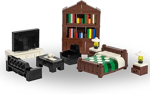 Brick Loot Kit de bloques de construcción de juguete, muebles de minifiguras de ciudad, para adultos y niños a partir de 6 años, 100% compatible con