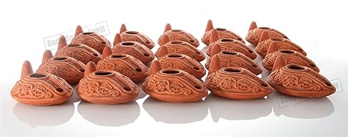 Lote 20 Antigua Réplica Bíblica Antigua LÁMPARA Aceite Antigua Judaica Hanukkah Regalo