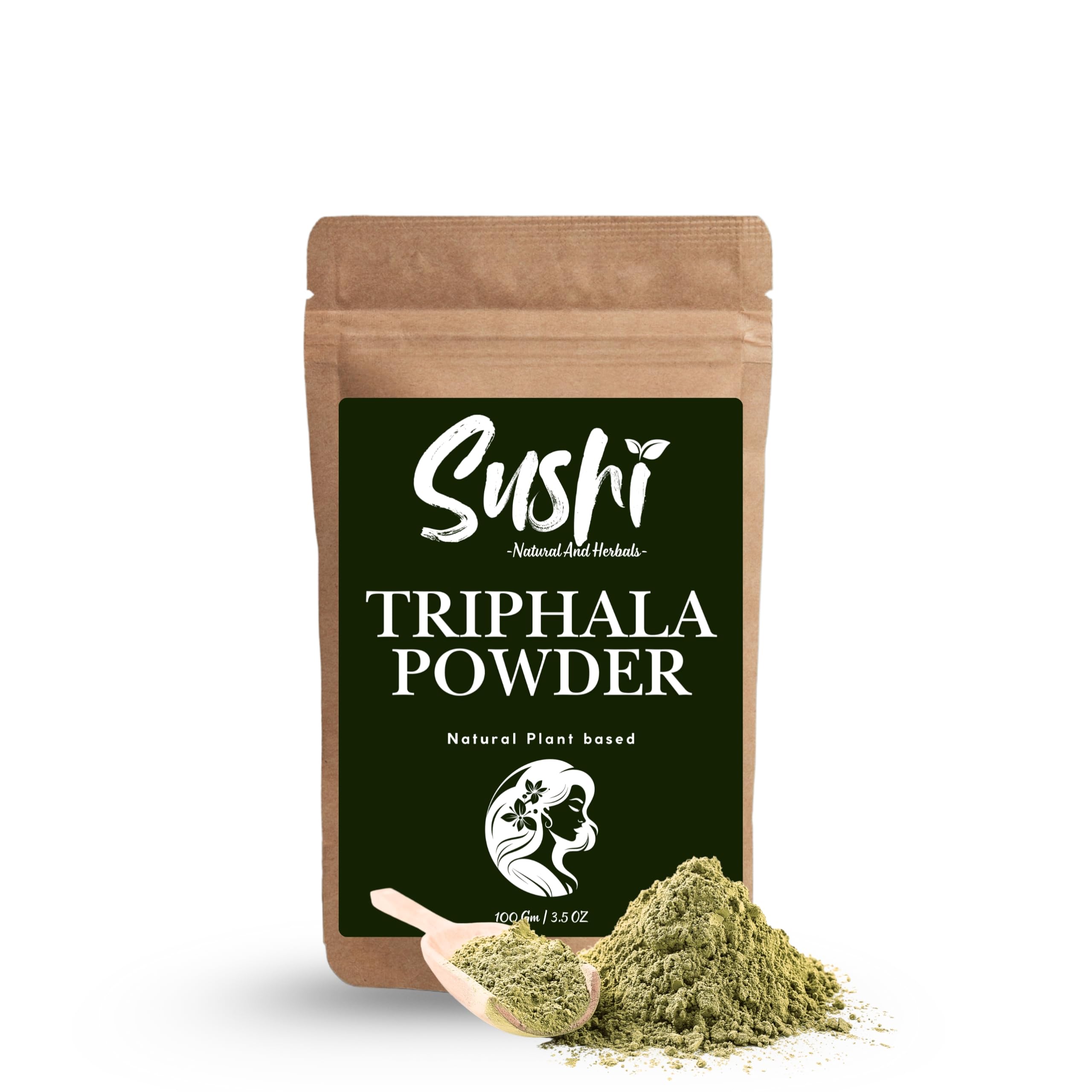 Sushi Triphala Powder Organic & Edible | Pure Ayurvedic Blend in 1:2:3 Ratio | For Digestion, Weight Loss, Hair & Skin | Pack of 1 | 100gm