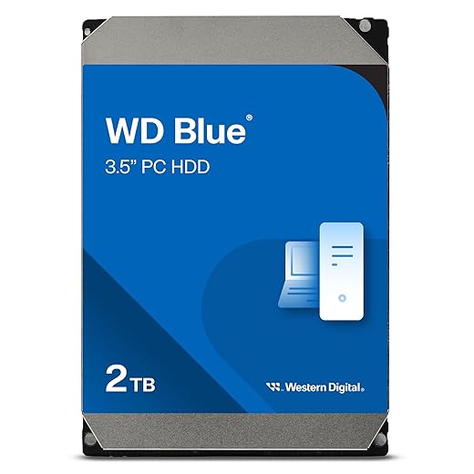 Western Digital 2TB WD Blue PC Internal Hard Drive - 7200 RPM Class, SATA 6 Gb/s, 256 MB Cache, 3.5" - WD20EZBX