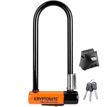 KRYPTONITE EVOLUTION U字ロック 自転車鍵 KRYPTONITE* evolution lite mini u-lock (black/orange) - BLUE