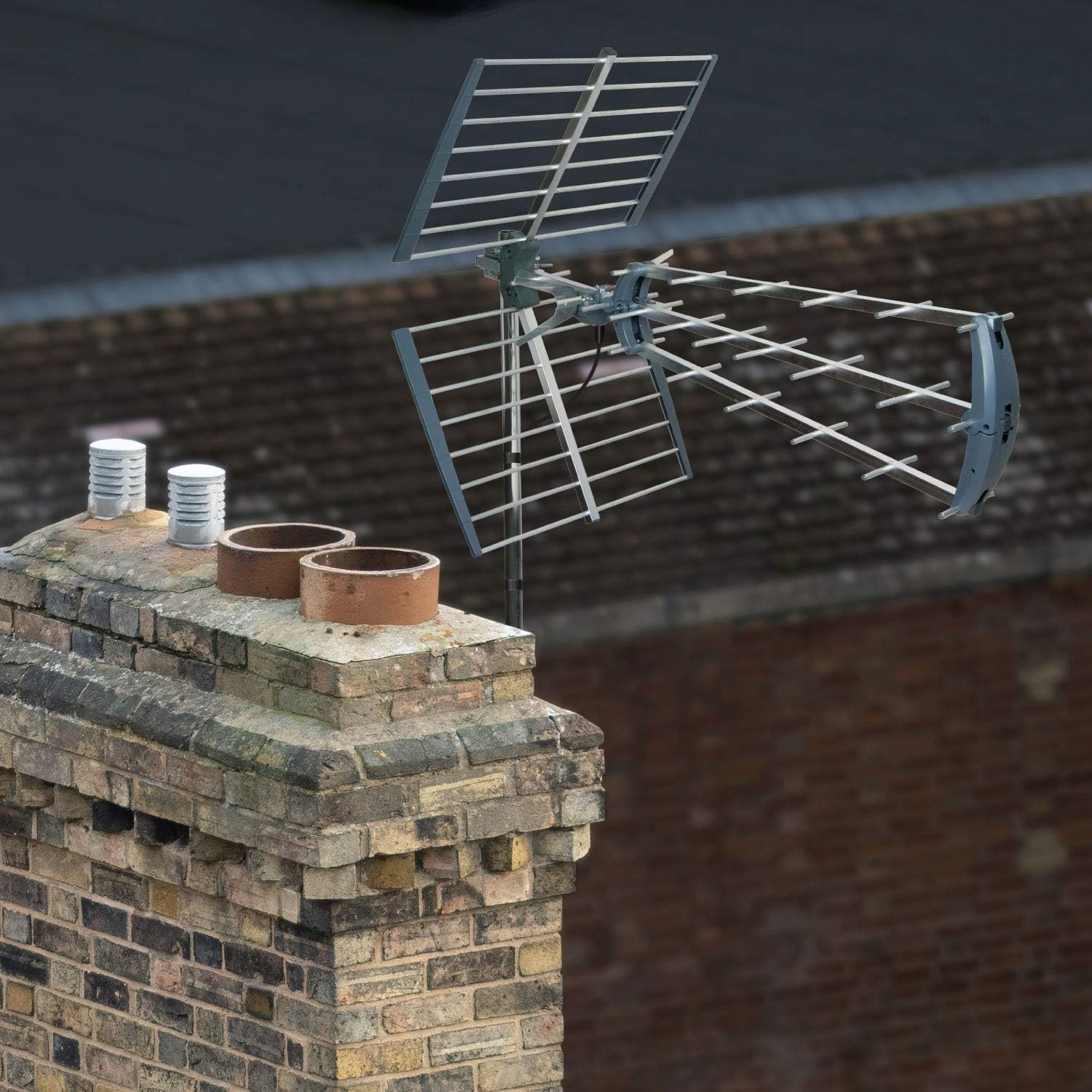 Antenne TV d'extérieur Labgear Tri-Boom 4G et 5G - Gain Ultra élevé pour signaux du Groupe K