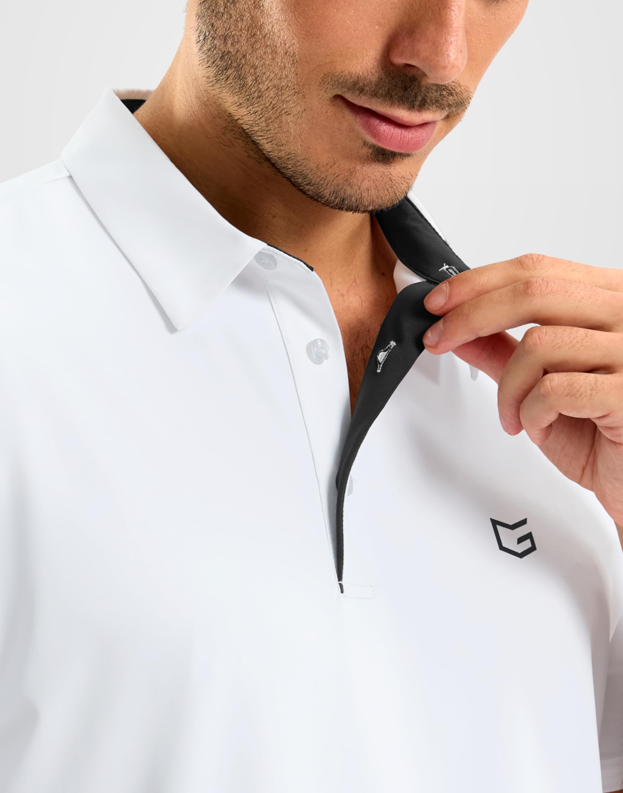 G Gradual Mens Golf Shirt Dry Fit Short Sleeve Polos Moisture Wicking Performance Polo Shirts for Men Athletic Tennis Casual — view 3