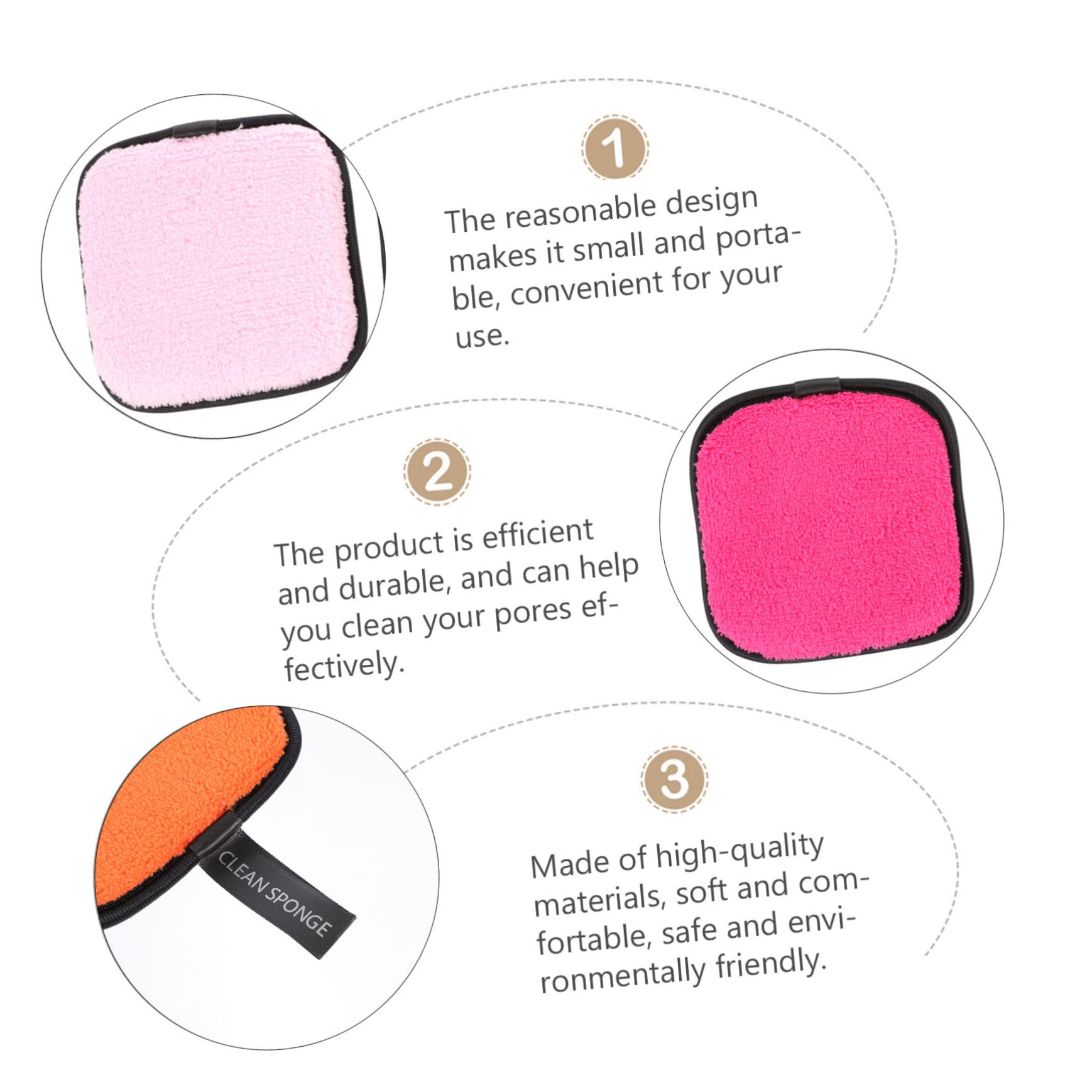 FOMIYES 5 Pack Facial Cleansing Pads Makeup Removal Sponge for Face Facial Sponge Gentle Cleaning 100% Safe for Sensitive Skin Random Color