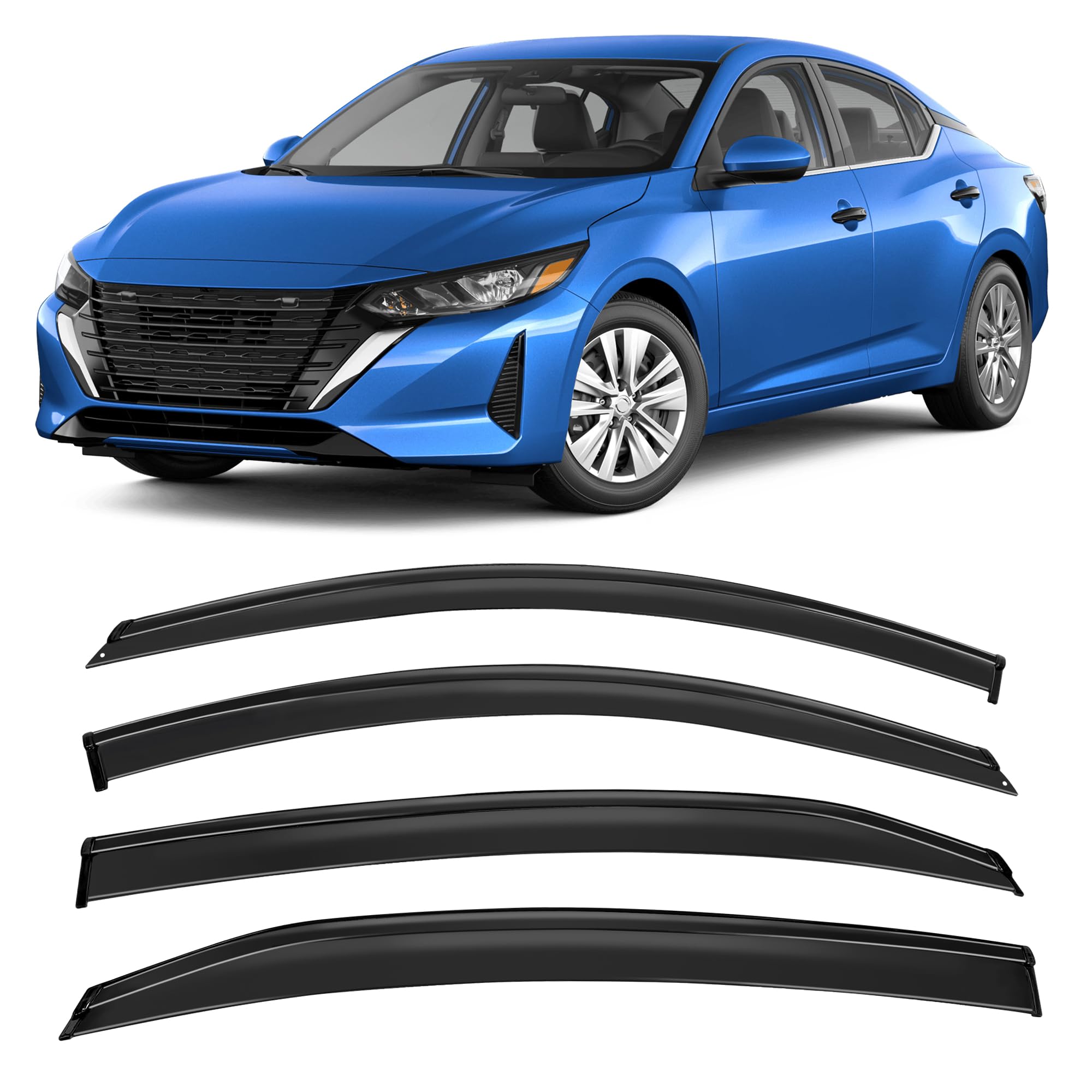 HOPE YOU READY Shatterproof Window Deflectors for Nissan Sentra