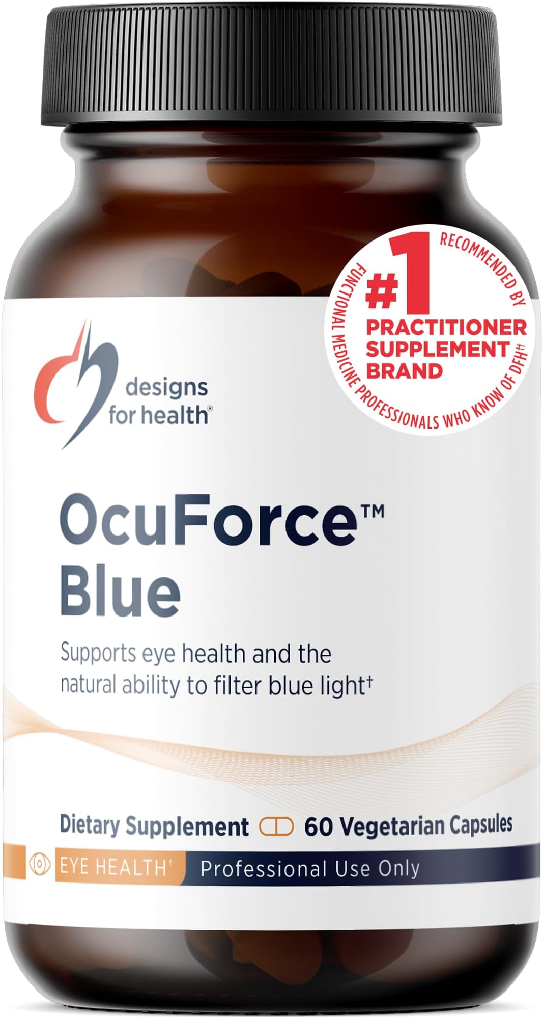 Designs for Health OcuForce Blue - 'Blue Light' Focused Eye Support Supplement with Lutein, Zeaxanthin & More - for Teens and Adults (60 Capsules)