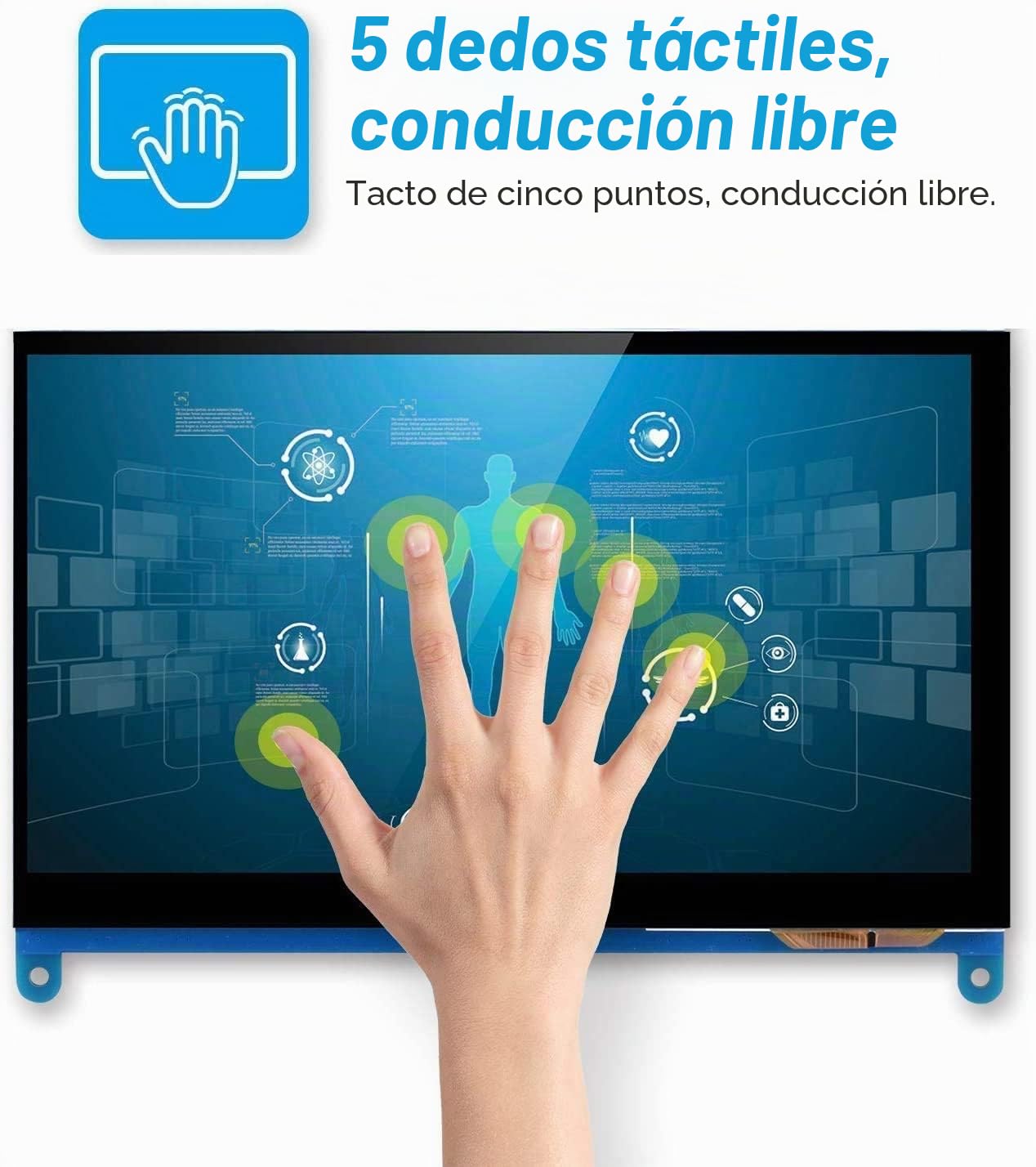 15 Monitor de pantalla táctil con HDMI y pantalla TFT-Pantalla LED portátil para seguridad CCTV estación PC entretenimiento en el hogar Multi-Touch para diseñadores de oficina usuarios de sistemas de