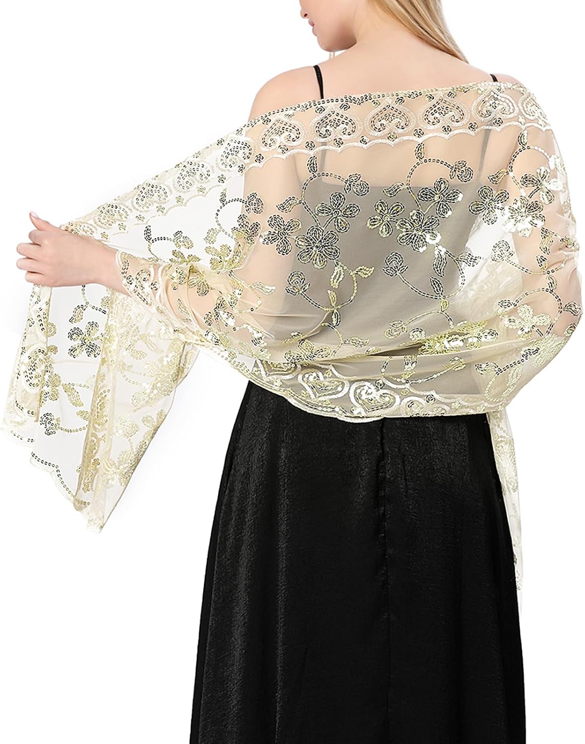 sparkly evening shawl