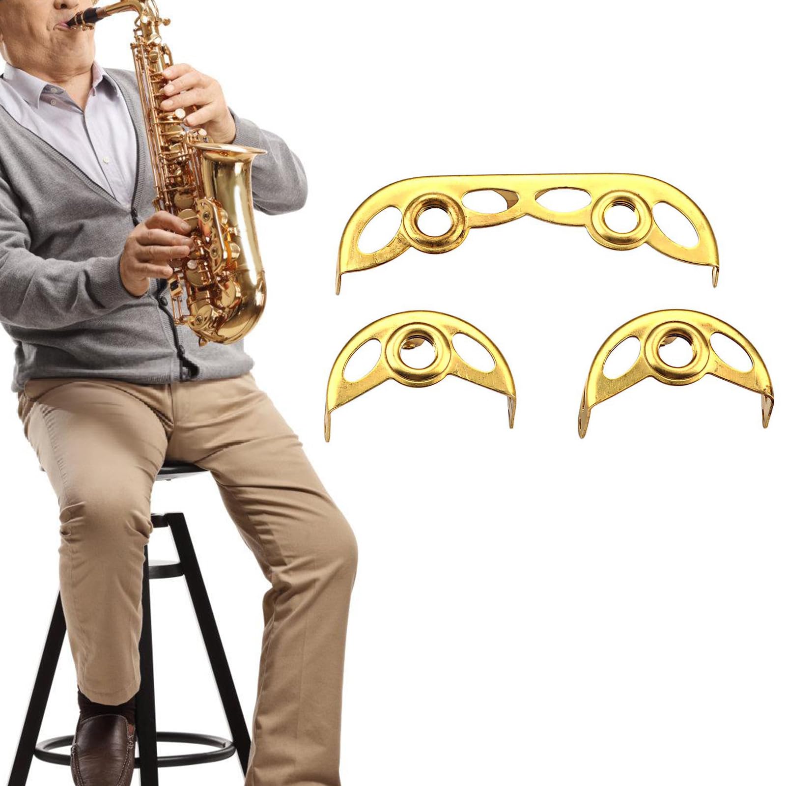 3Pcs Metallo Sax Sassofono Riparazione Chiave Protettiva Sassofono Chiave Guardie Guardie Strumenti Musicali Accessori