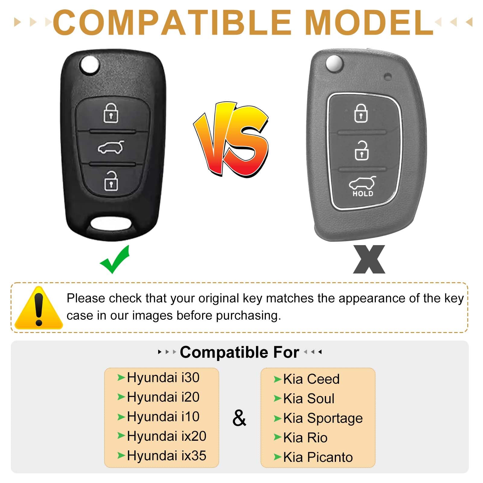 ModeXo Funda De Cuero TPU Para Llave De Coche Para Kia Picanto Sportage