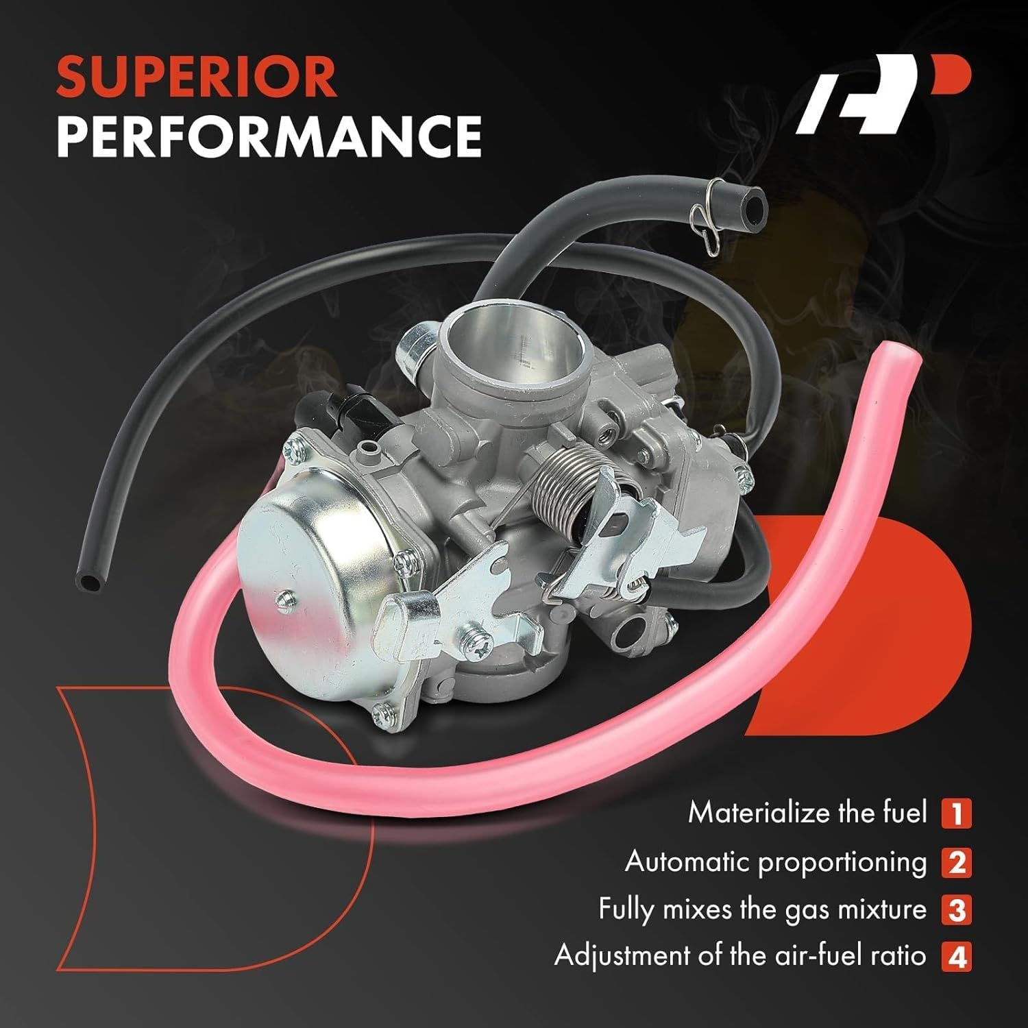 A-Premium 1 Barrel Carburetor Compatible with Kawasaki Bayou 300 KLF300 1986-2005 Carb, Mechanical Choke