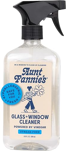 Aunt Fannies Limpiador de vinagre para vidrio y ventanas, 16.9 onzas