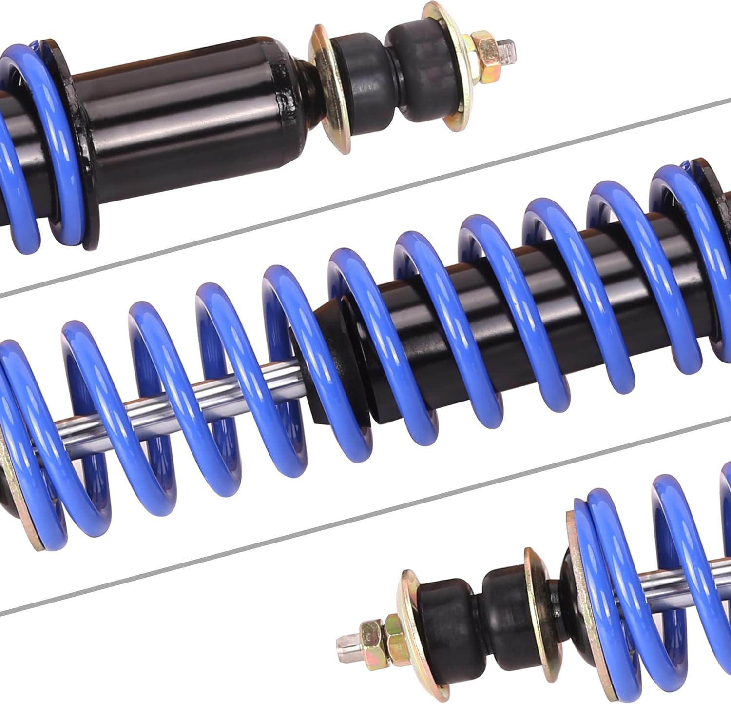 10L0L Golf Cart Front Rear Shock Absorber Set with Shock Absorber Extension Rod - Coil Over Heavy Duty Shock Absorber Bolt for EZGO Medalist/EZ GO TXT 1994+ G& E Replaces OEM# 70630-G01