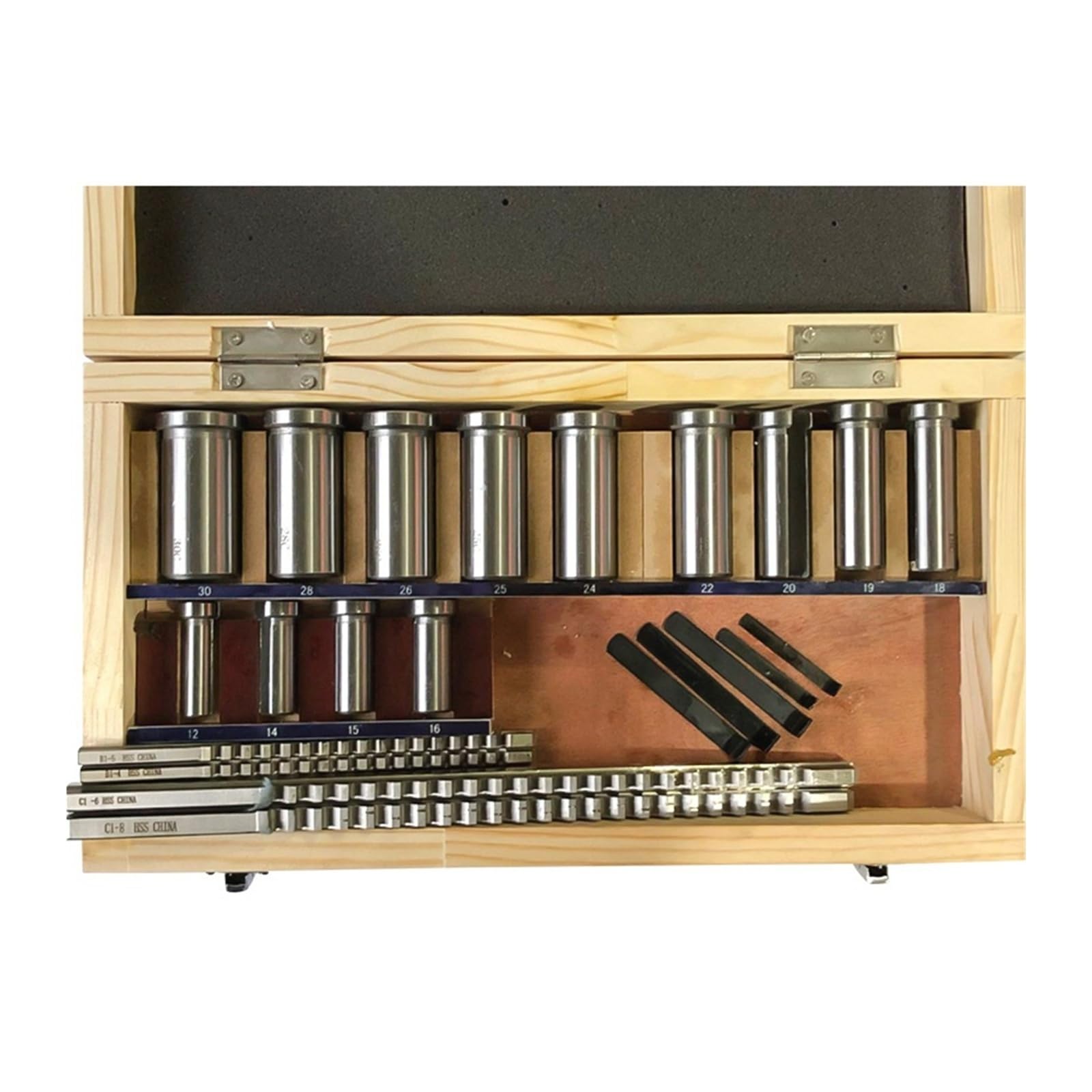 22pcs Hss Groove Keyway Broaches Set Bushing Shim Set Metric System 12-30 HSS Keyway Tool Knife for CNC Machine Multiple Uses