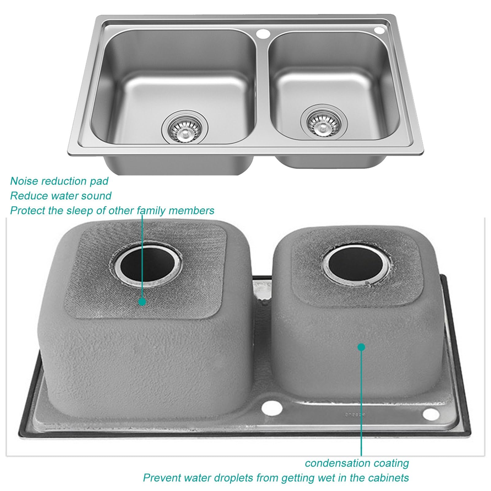 Fregadero Senos Fregadero De Cocina Con Escurridor Y Grifo De
