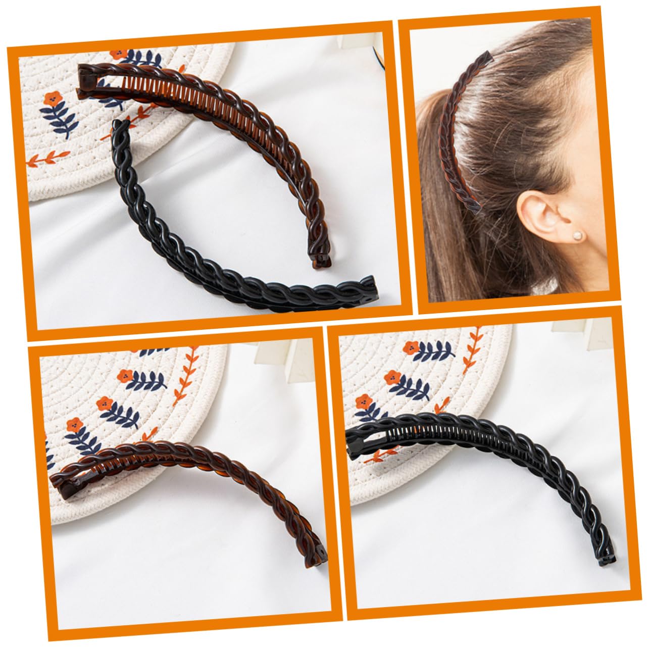 Pinzas Tipo Banana Cabello 12 Piezas de Plástico para Mujer | Estilo Simplicity, Uso Personal en Casa, Operación Sencilla y Estructura Resistente