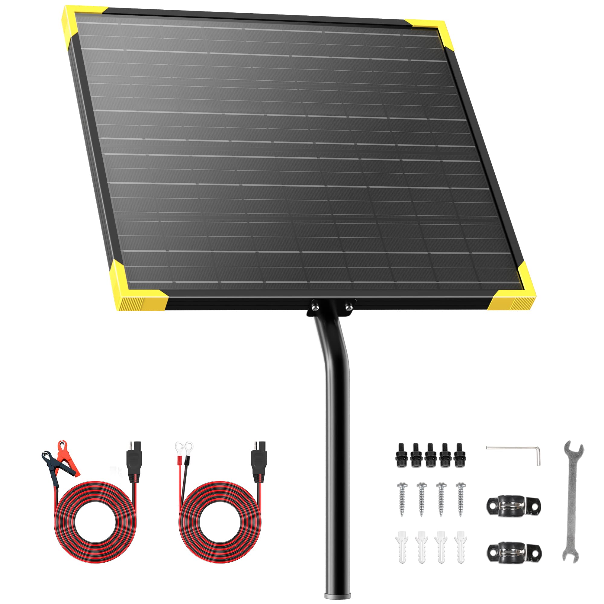 Voltset 20 Watt Solar Panel Kit Powered Charger, 12V Waterproof Solar