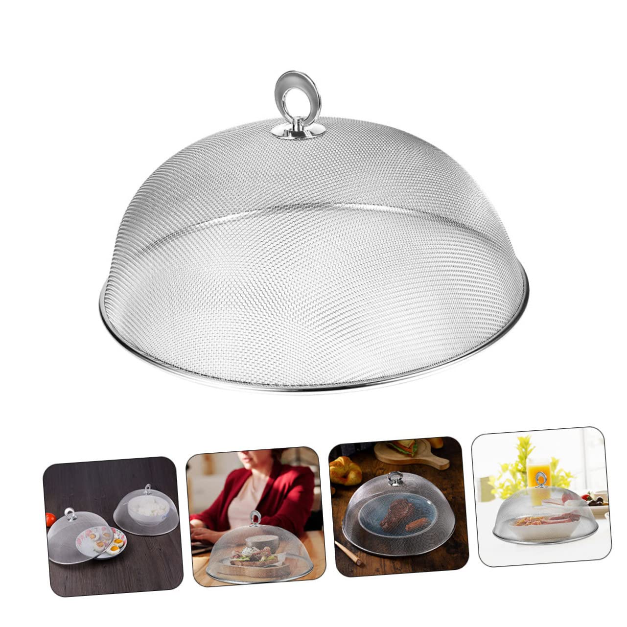 Cloche Alimentaire En Maille D'acier Inoxydable - Pour Cuisine (28cm
