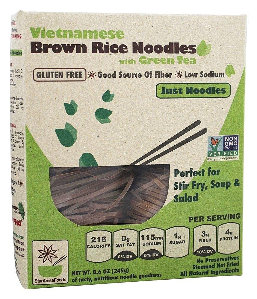 Rice Noodles, Brown Rice Noodles, Ramen Noodles Alternative, Non-GMO, Pad Thai Noodles, Star Anise F