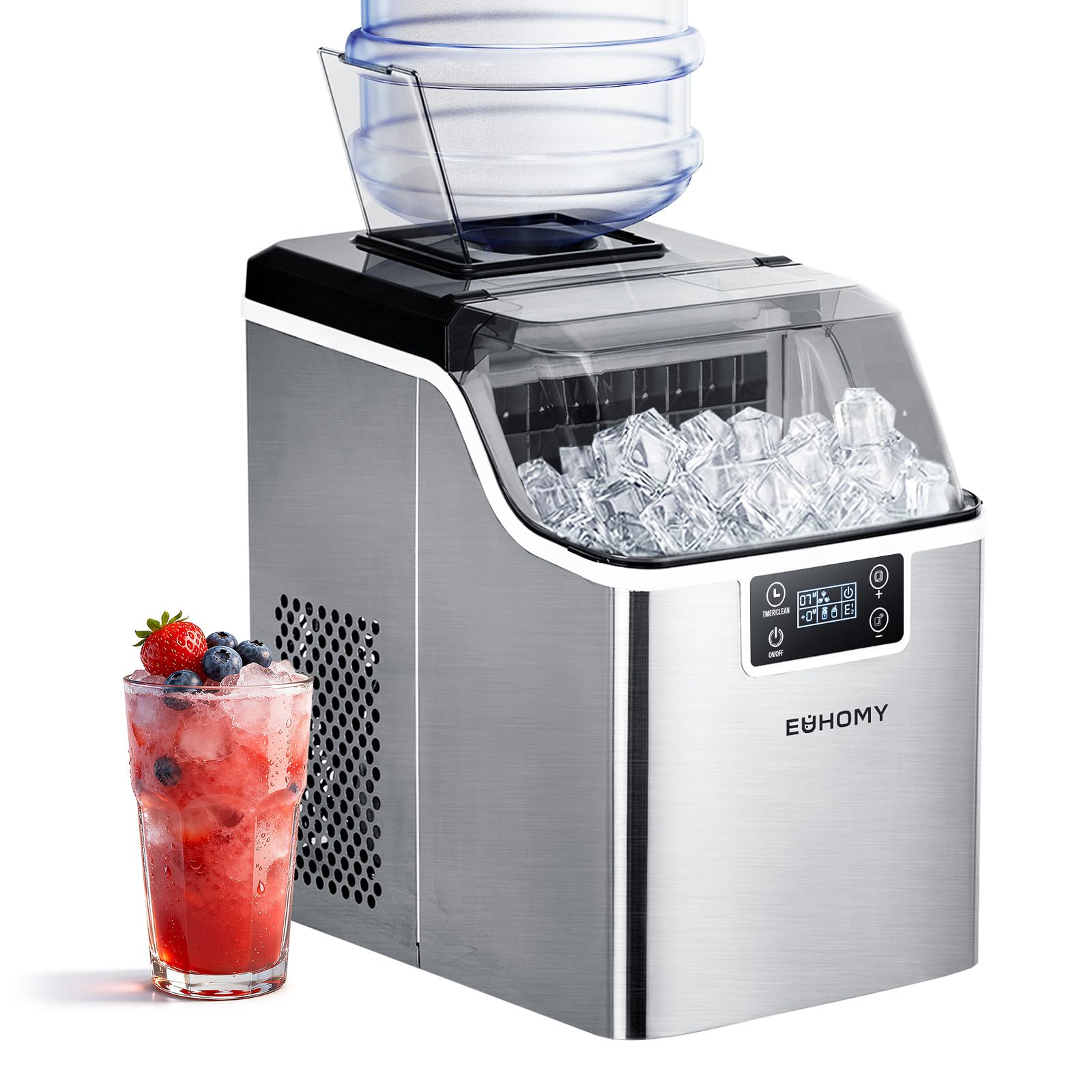 EUHOMY 製氷機 家庭用 【キューブアイス 高速製氷 】13分24個 Amazon.co.jp: EUHOMY 製氷機 家庭用 【キューブアイス 高速製氷 】13