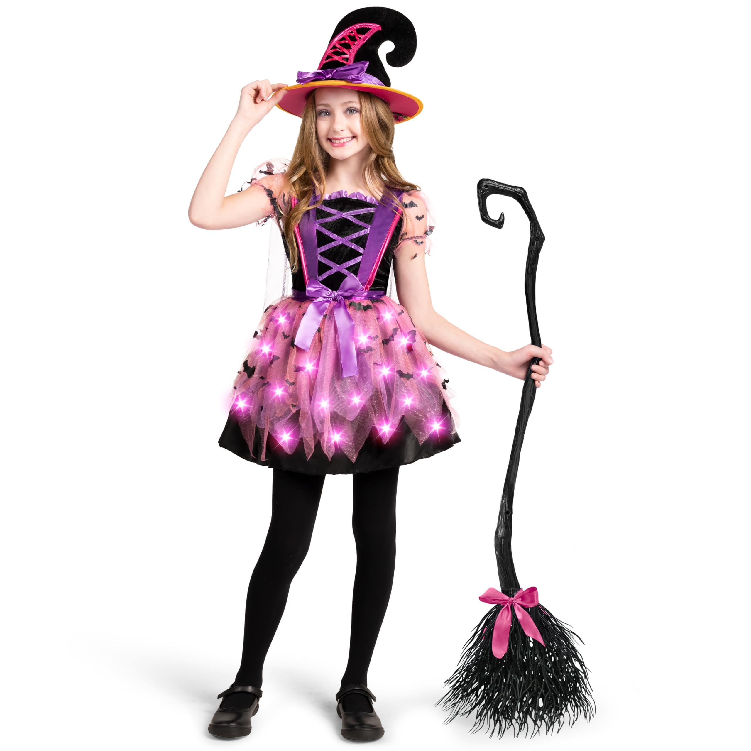 Spooktacular Creations Kostium czarownicy Rozświetl dziewczyny Zestaw kostiumów na Halloween