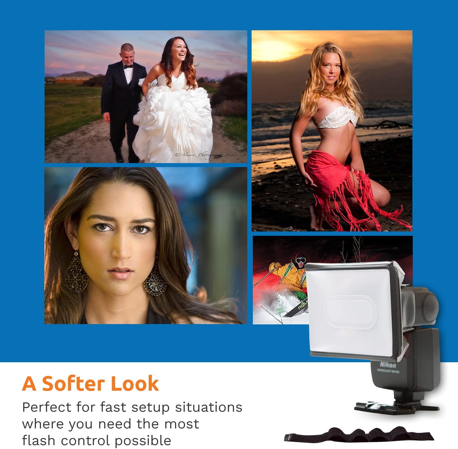 LumiQuest Mini SoftBox, Flash Diffuser & Light Softener, Universal Classic Design for Digital SLR Cameras, Black image 4