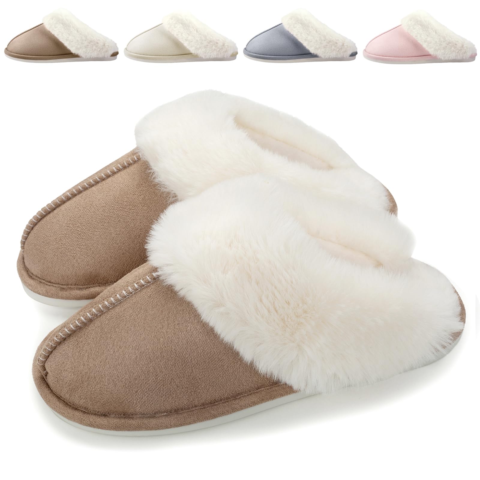 HILAX Pantofole Donna Uomo Invernali Peluche Ciabatte Casa Comode Pelose Inverno Scarpe di Cotone Morbida Slippers Winter Interne