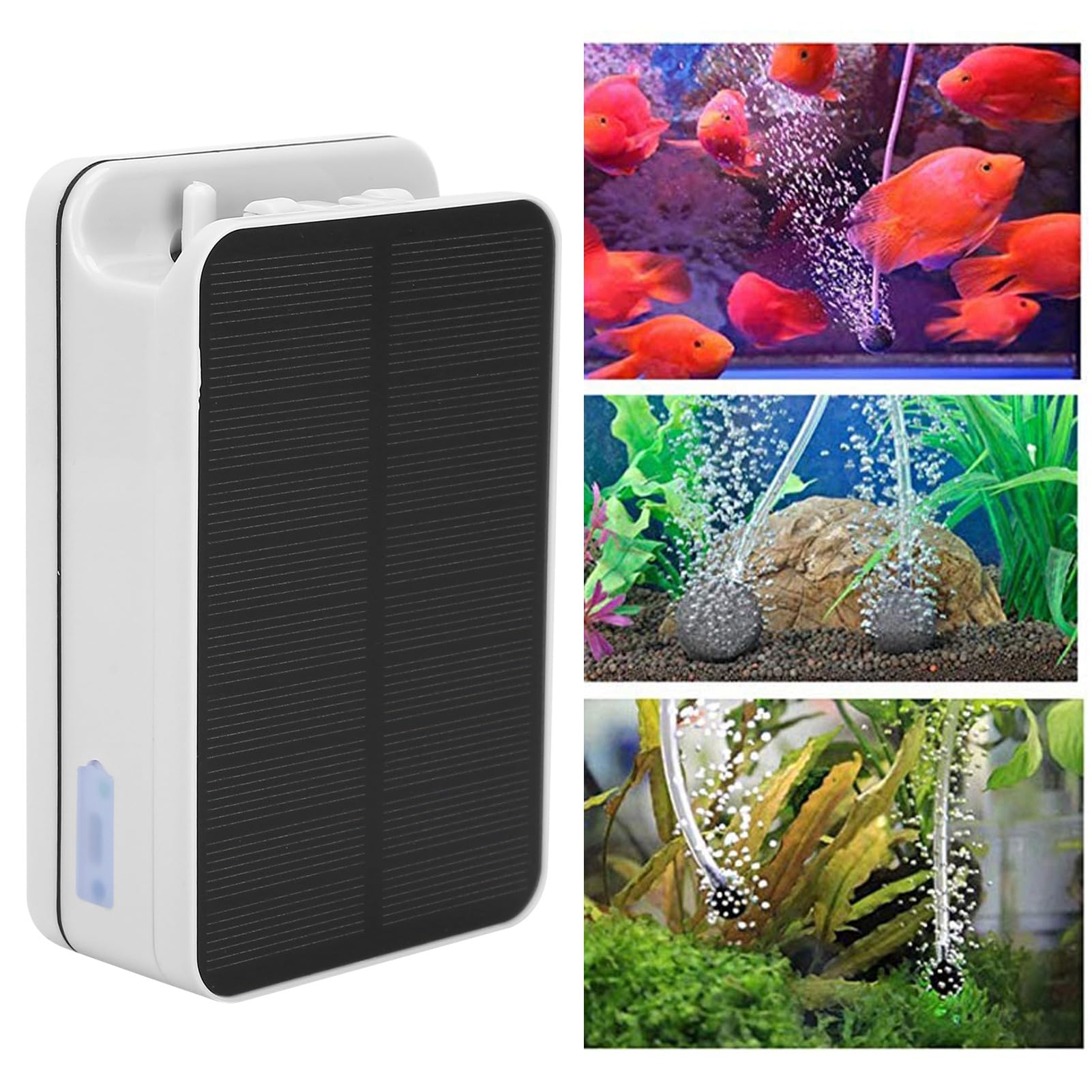 Pompe De Bassin Solaire Avec Batterie - Aérateur Pour Étang/Aquarium