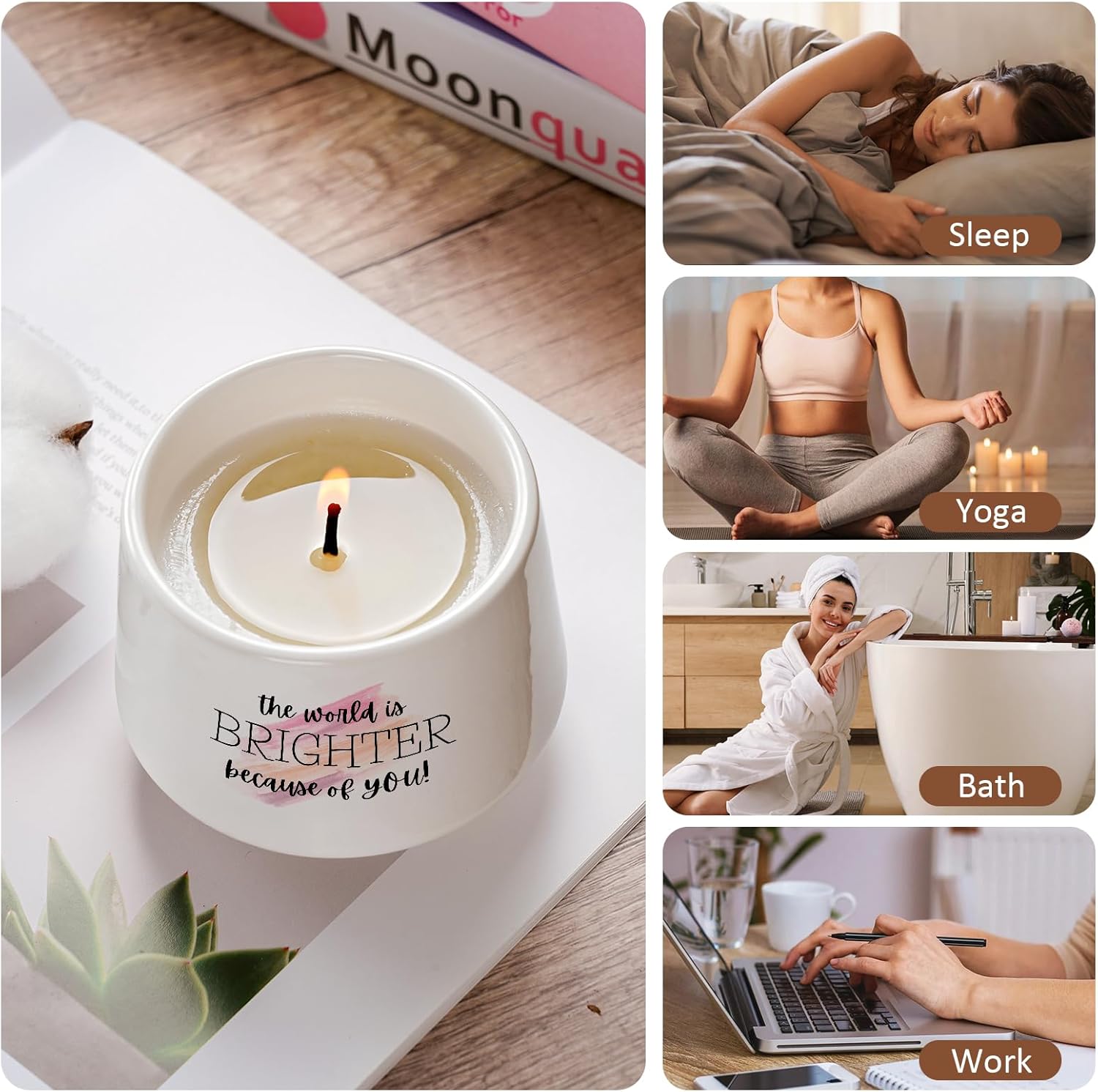 Friendship Inspirational Candles - Thank You & Appreciation Gifts for Women, Friends, Besties, Teachers, Nurse, Mom - Birthday & Encouragement Present - 6 Oz Lavender Scented - Image 4