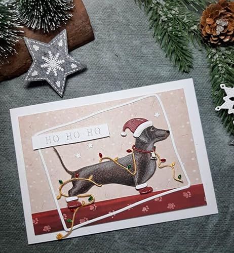 Miniatura 9 de Troqueles de metal para perro salchicha,lindo marco de perro de animal, plantillas de troqueles de bricolaje para manualidades, tarjetas cortadas