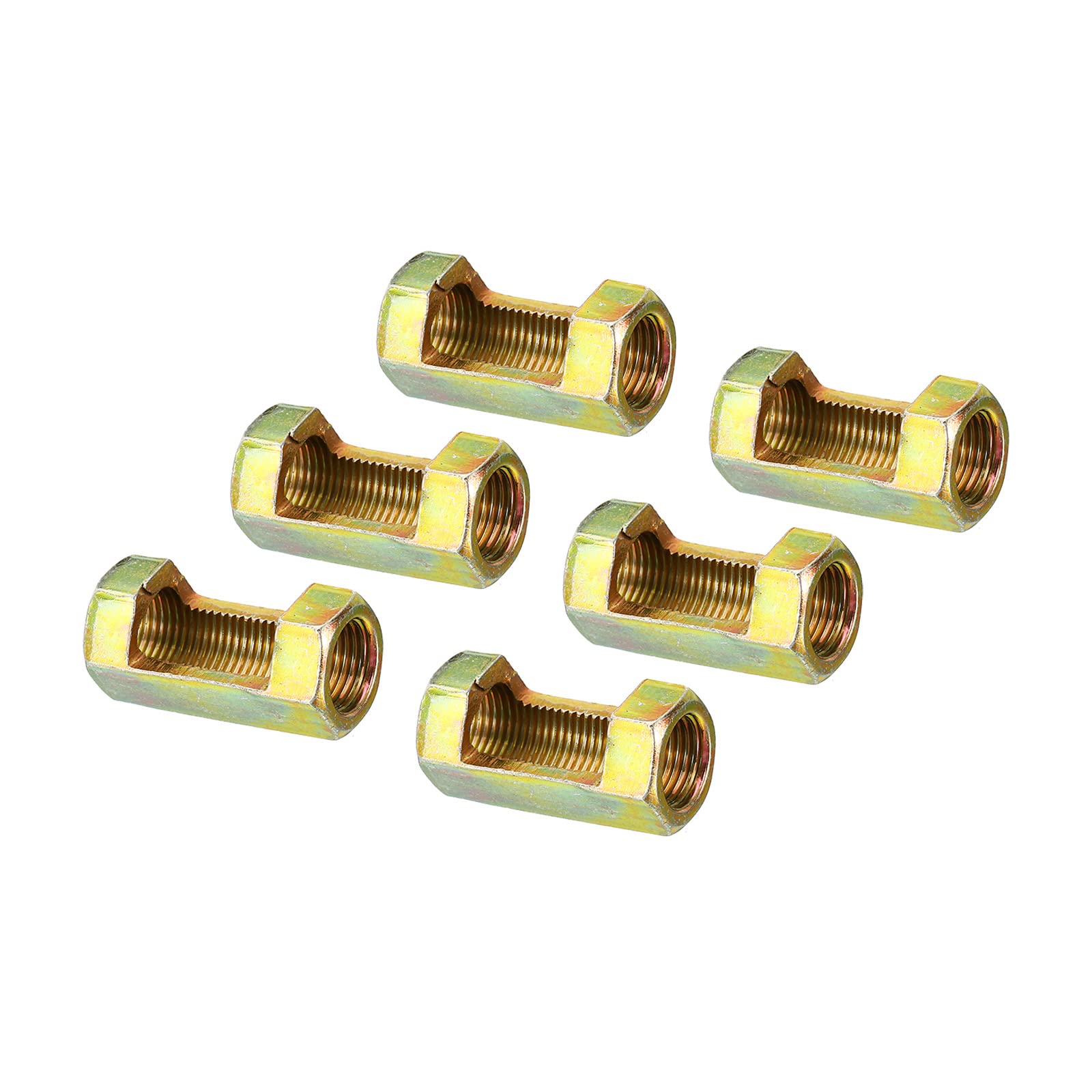 PATIKIL 1/8IP (1/8-27) Hex Coupling Nut, 6 Pack Female Thread Connector 30mm Hexagonal Sleeve Nut Rod Bar Stud Tube Joint Hardware for Lamp Repair DIY