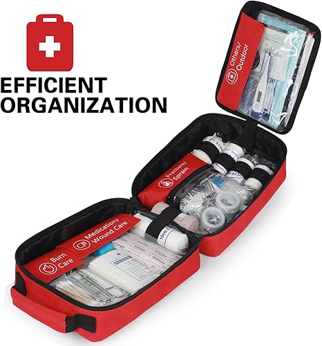 Miniatura 2 de Kit de primeros auxilios para el hogar, 410 piezas de alta calidad bien organizados, kits médicos grandes de supervivencia para viajes, camping,