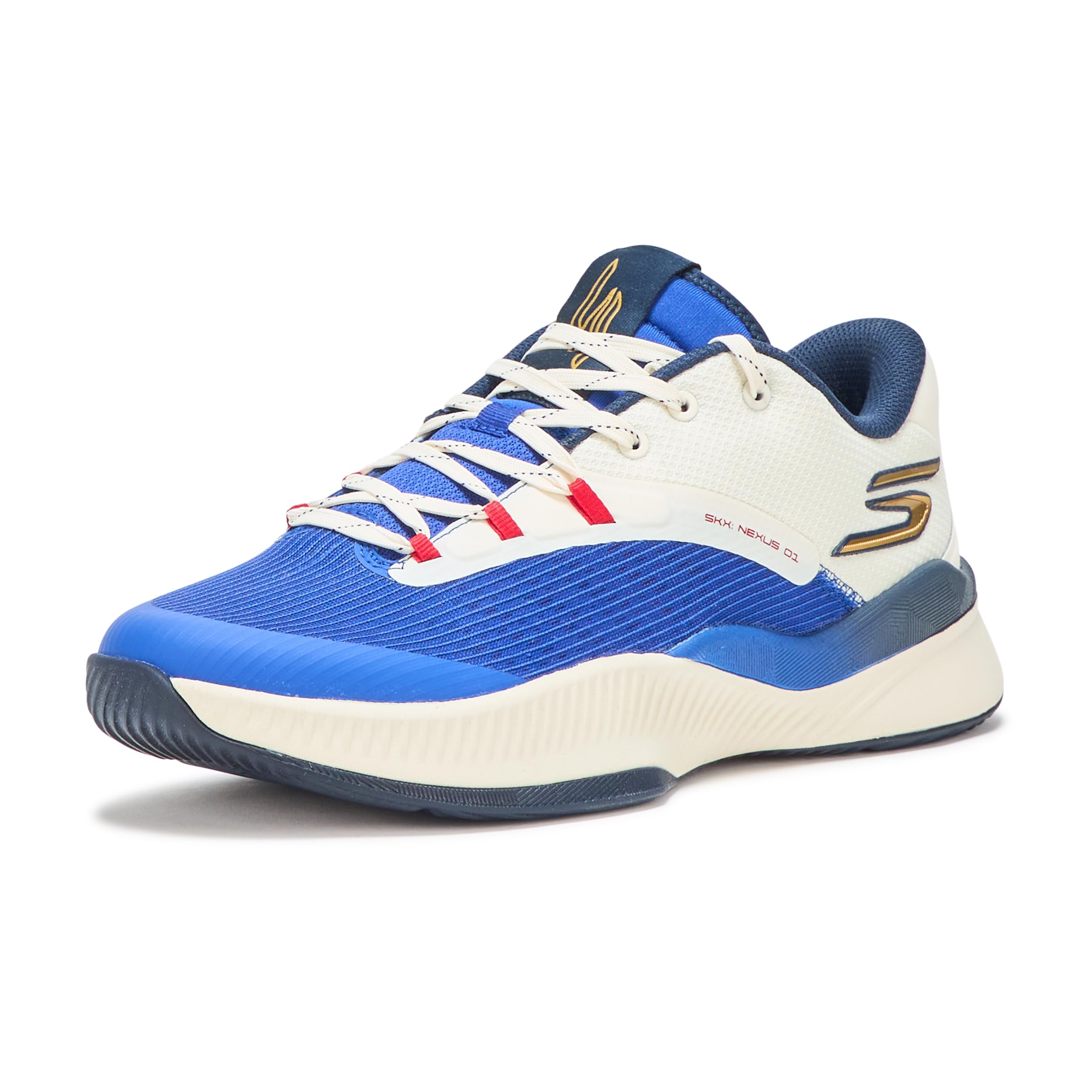 Skechers Tênis masculino Basketball Skx Nexus, Natural/azul, 40